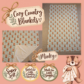 Hannah the highland Cow- Blue Blanket