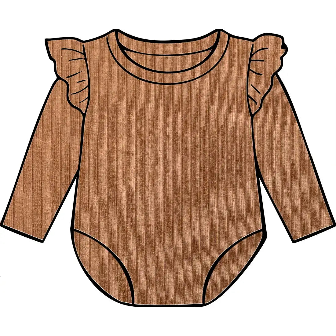 Rust Frill Bodysuit