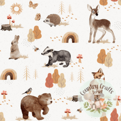 Forest Friends- White-Leggings