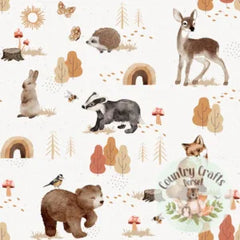 Forest Friends- White- Romper