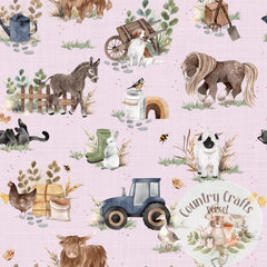 On The Farm-Blush - Romper