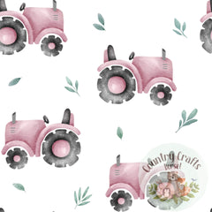 Tractors- Pink - Leggings