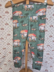 Horse & Foal - Dark Green– Leggings