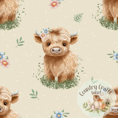 Hannah the highland Cow-Natural - Romper