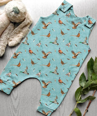 Game Birds - Turquoise- Romper