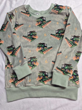 Combine - Sage - Jumper with matching solid colour cuffs