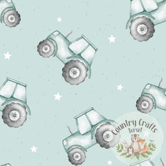 Tractors- Aqua- Romper