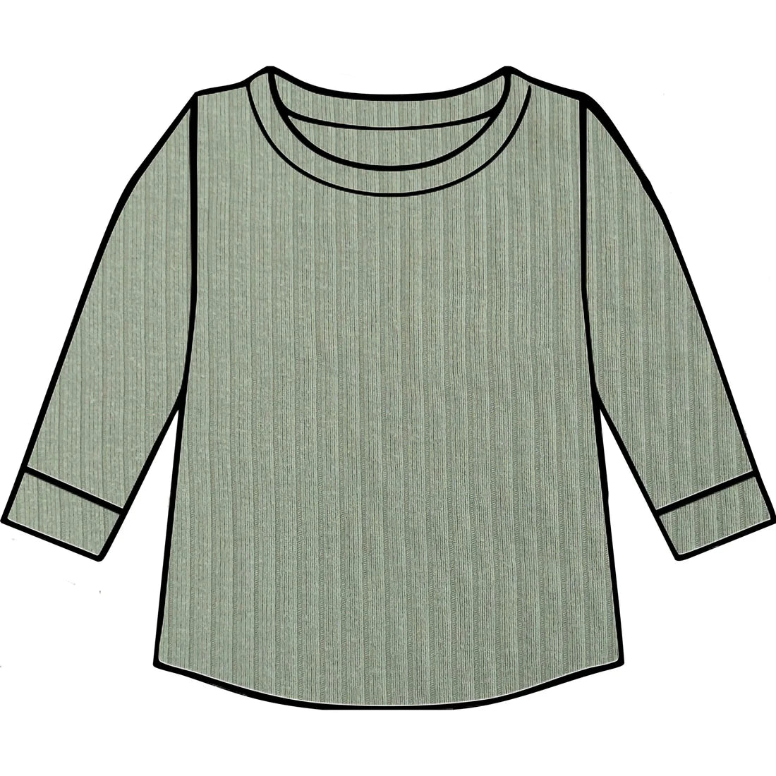Sage Ribbed Top