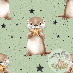 Baby Otter - Sage-Blanket