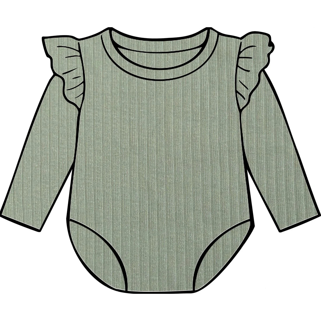 Sage Frill Bodysuit