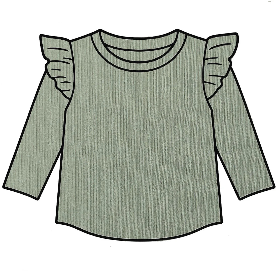 Sage Frill Top
