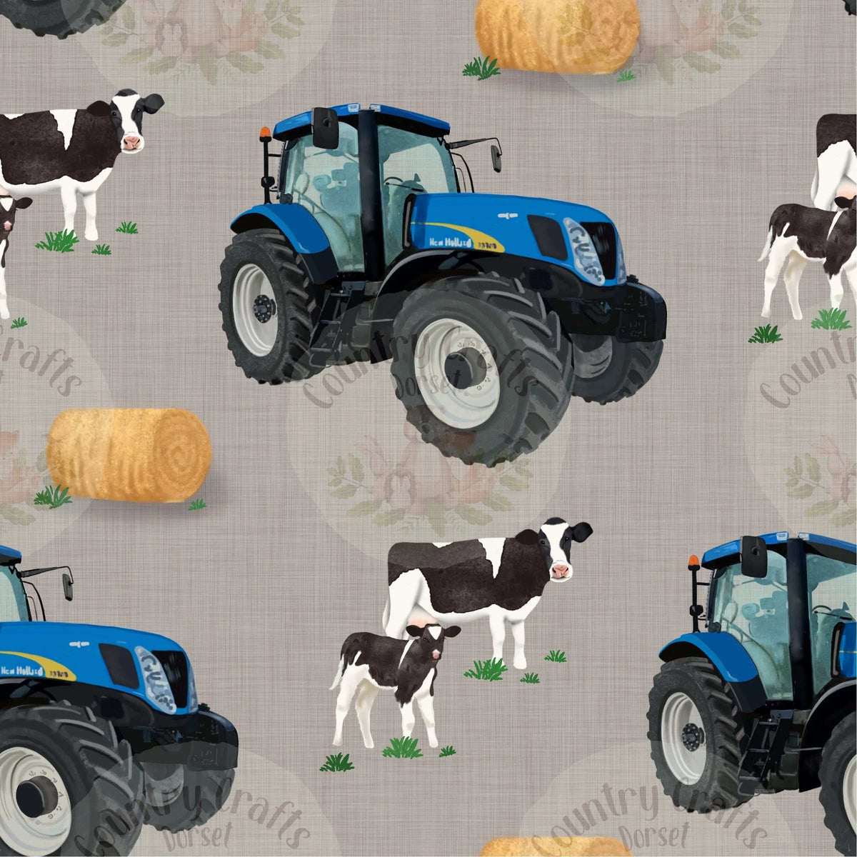 New Holland Tractor with Cows  - Blanket