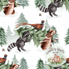 Woodland Winter -White -  Bummies