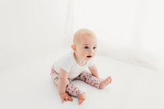 Floral Pink goats– Leggings