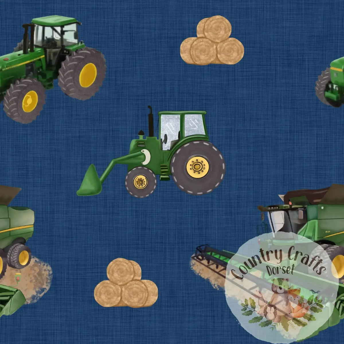 Combine & Tractor - Navy - Romper