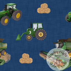 Combine & Tractor - Navy - Romper