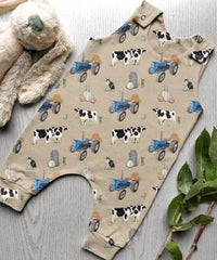 Super Dexta with Cows- Sand -  Romper