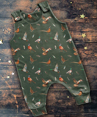 Game Birds - Khaki -  Romper