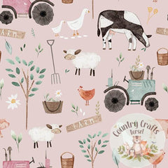 Farm in spring - Pink -  Romper