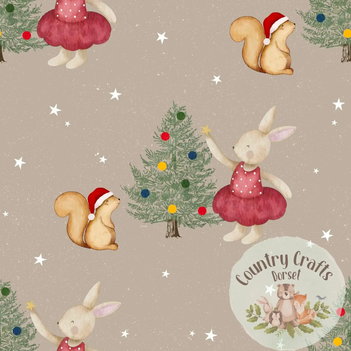 Christmas Bunny & Squirrel -  Romper