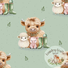 Spring Farm-  Sage-  Romper