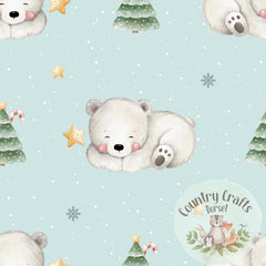 Polar Bear- Aqua-  Romper