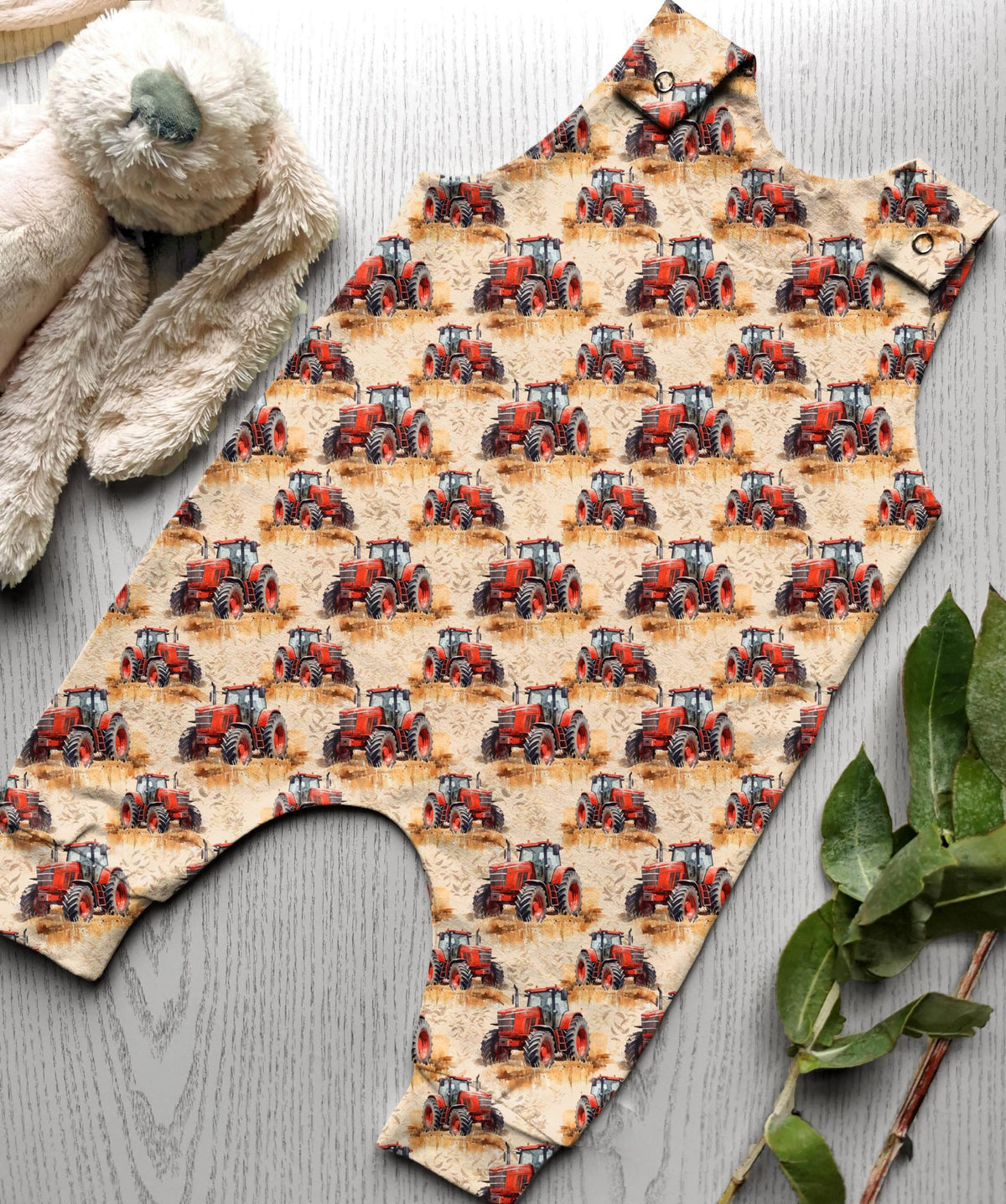 Working Red Tractor  -  Romper