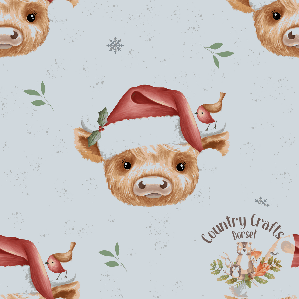 Christmas Highland Cow -Leggings